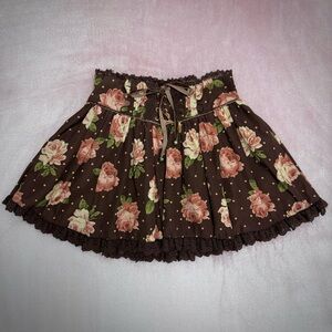 liz lisa himekaji brown floral skirt 🤎